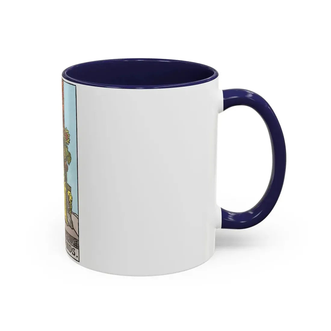 The Queen of Wands (Tarot Card) Accent Coffee Mug - Go Mug Yourself