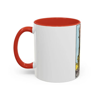 The Queen of Wands (Tarot Card) Accent Coffee Mug - Go Mug Yourself