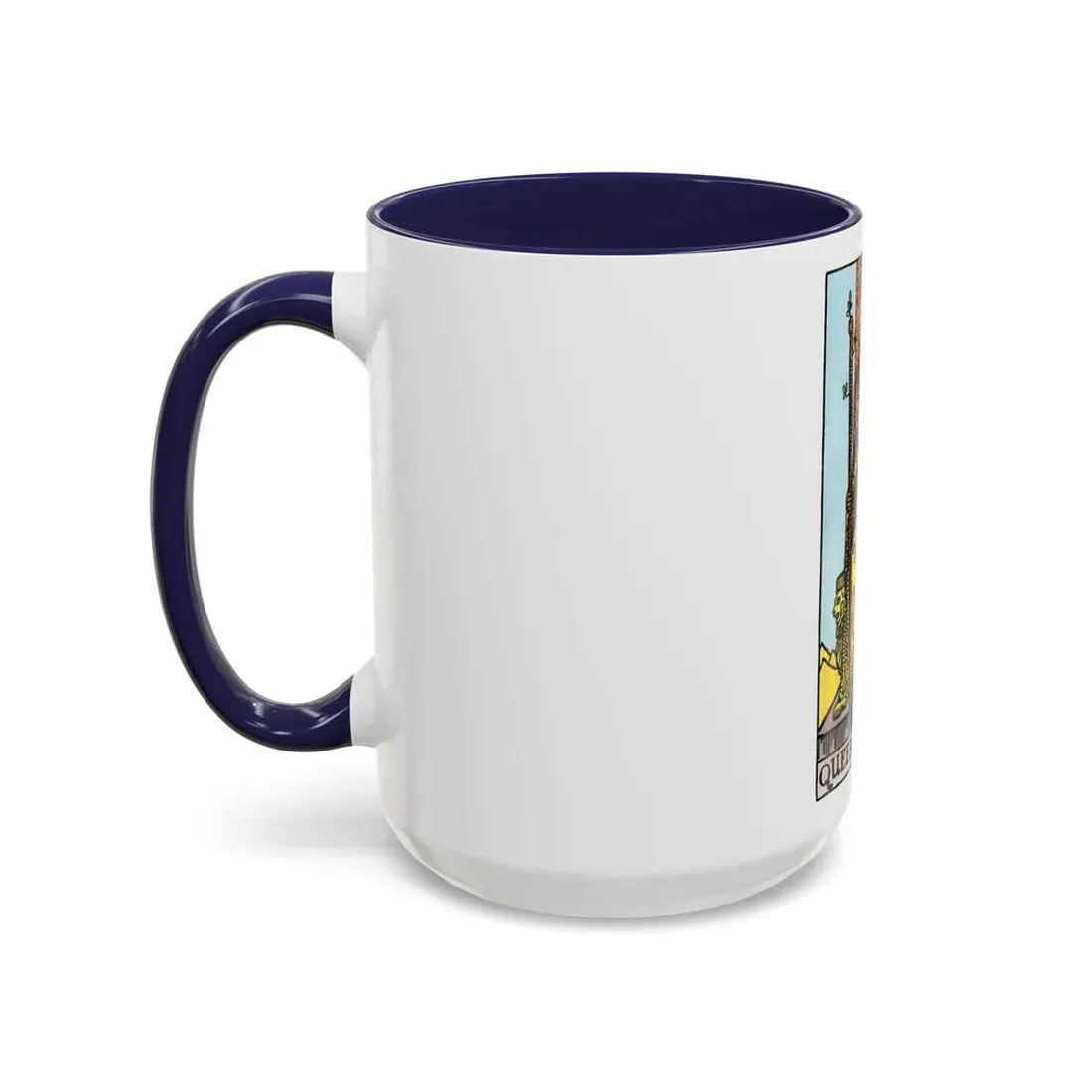 The Queen of Wands (Tarot Card) Accent Coffee Mug - Go Mug Yourself