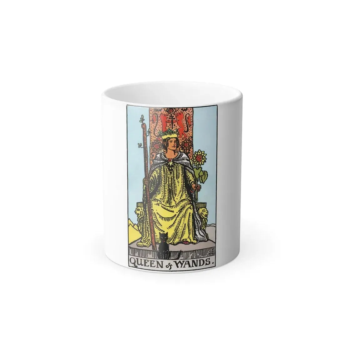 The Queen of Wands (Tarot Card) Color Changing Mug 11oz Default Title - Go Mug Yourself