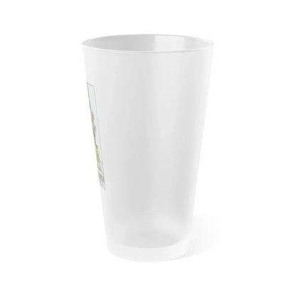 The Queen of Wands (Tarot Card) Frosted Pint Glass 16oz - Go Mug Yourself