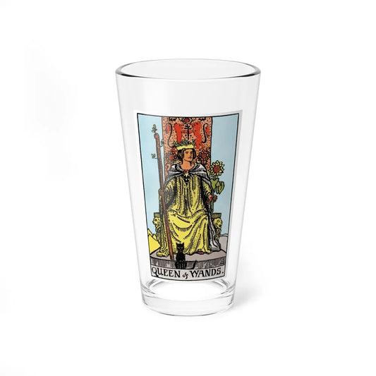 The Queen of Wands (Tarot Card) Pint Glass 16oz-16oz-Go Mug Yourself