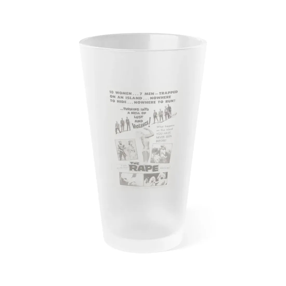 THE RAPE (AMOK) 1963 Movie Poster - Frosted Pint Glass 16oz Default Title - Go Mug Yourself