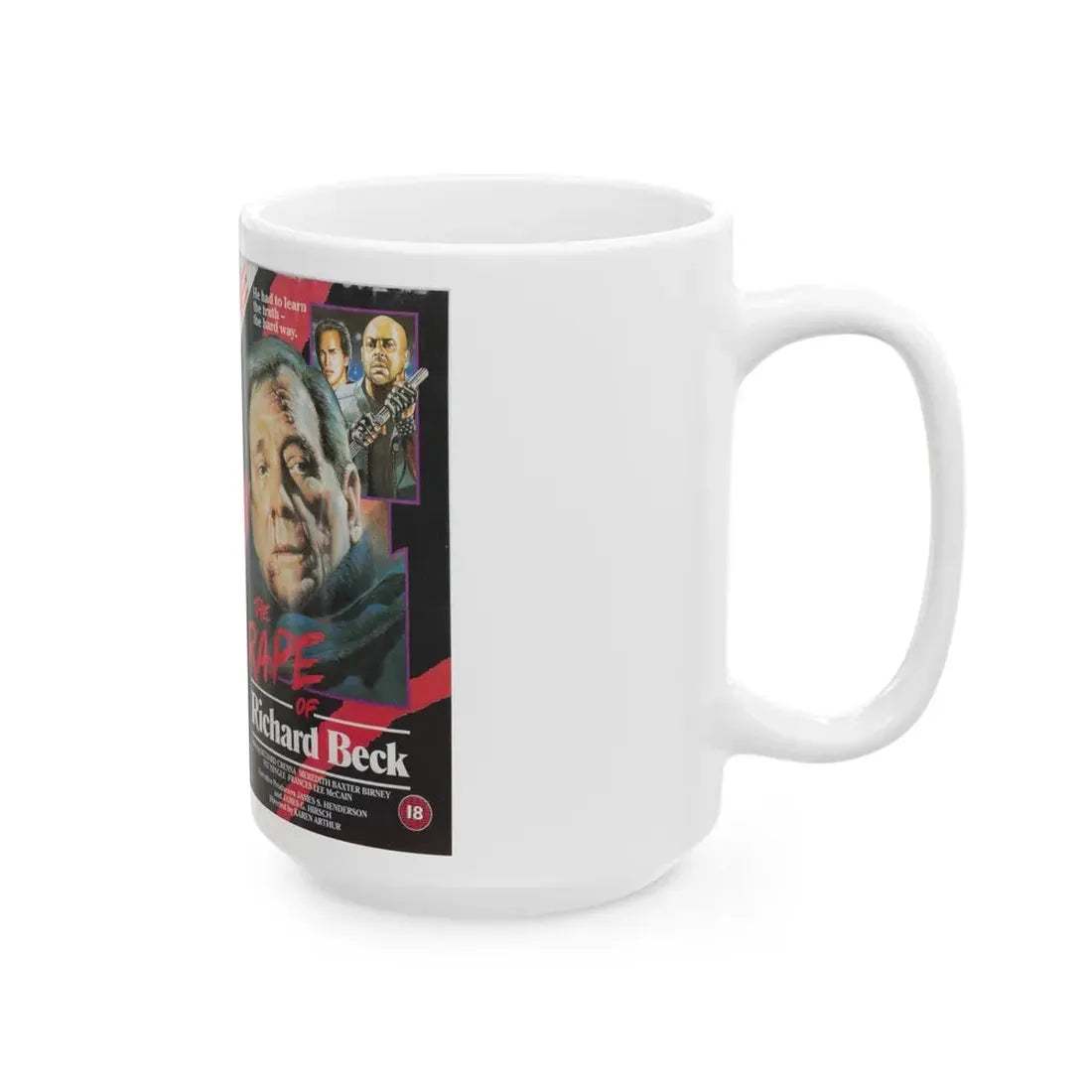 THE RAPE OF RICHARD BECK (VHS COVER) - White Coffee Mug - Go Mug Yourself