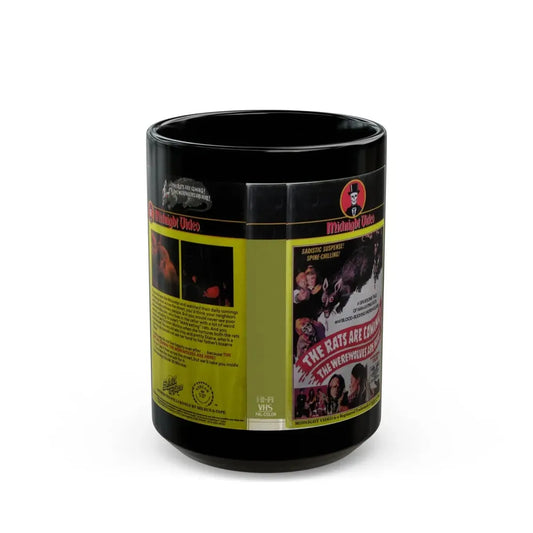 THE RATS ARE COMING THE WEREWOLVES ARE HERE (VHS COVER) - Black Coffee Mug 15oz - Go Mug Yourself