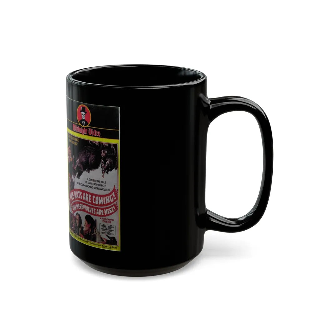 THE RATS ARE COMING THE WEREWOLVES ARE HERE (VHS COVER) - Black Coffee Mug-Go Mug Yourself