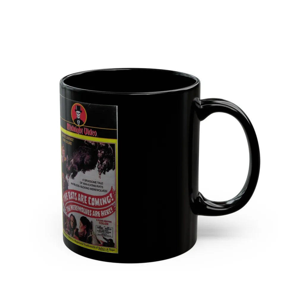 THE RATS ARE COMING THE WEREWOLVES ARE HERE (VHS COVER) - Black Coffee Mug-Go Mug Yourself