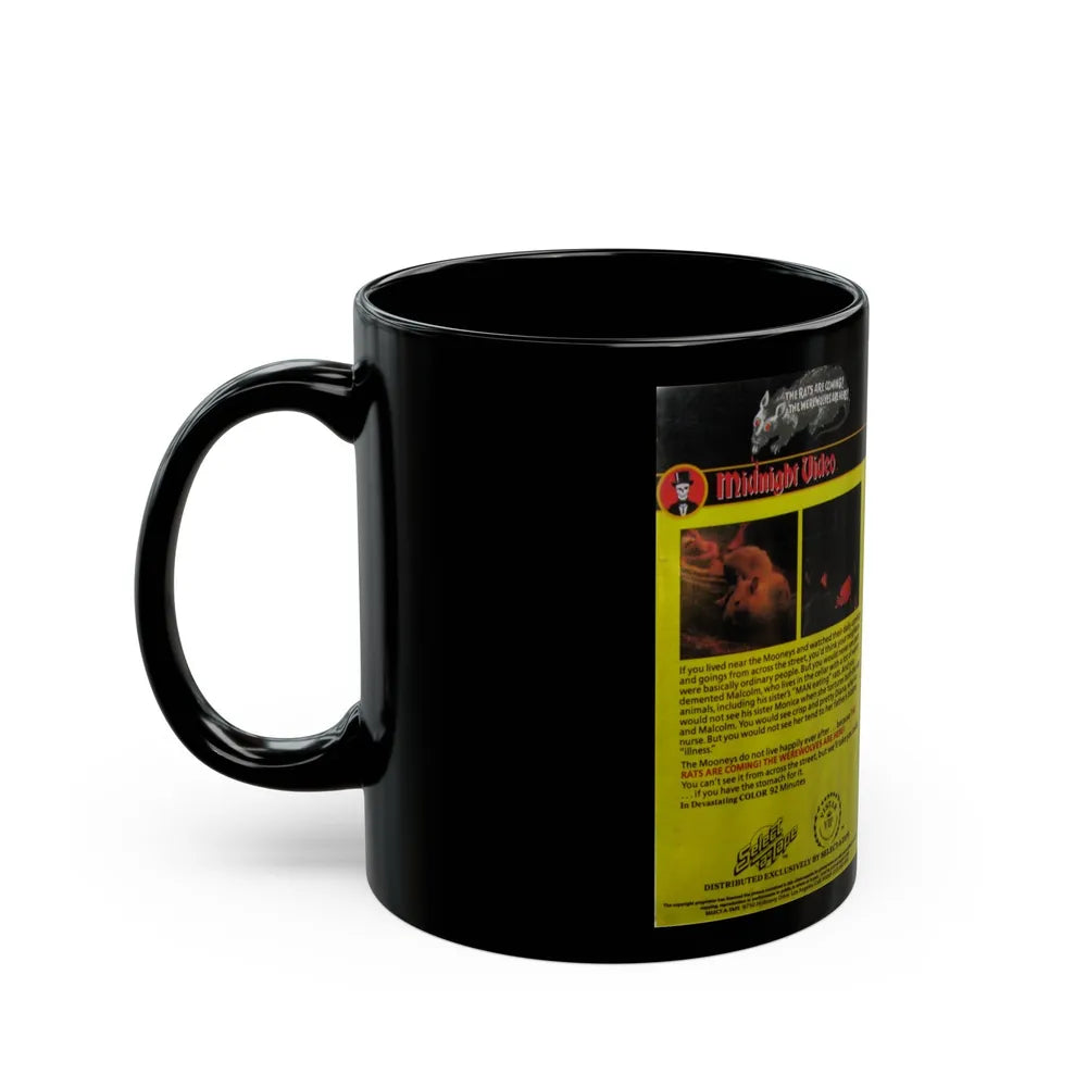 THE RATS ARE COMING THE WEREWOLVES ARE HERE (VHS COVER) - Black Coffee Mug-Go Mug Yourself