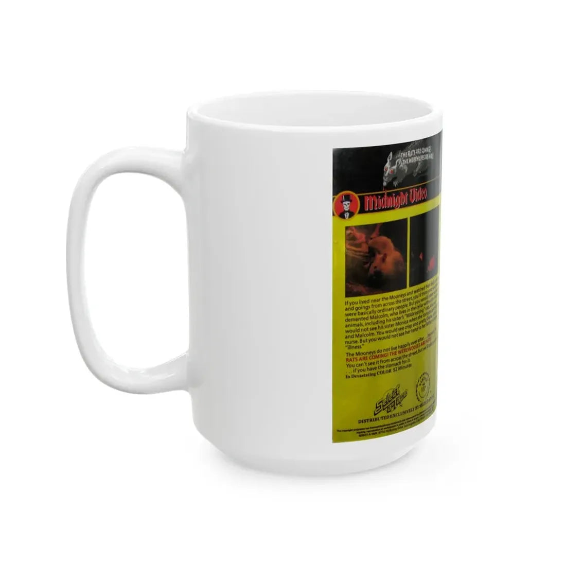 THE RATS ARE COMING THE WEREWOLVES ARE HERE (VHS COVER) - White Coffee Mug - Go Mug Yourself