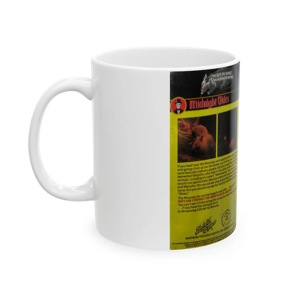 THE RATS ARE COMING THE WEREWOLVES ARE HERE (VHS COVER) - White Coffee Mug-Go Mug Yourself