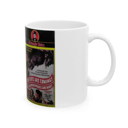 THE RATS ARE COMING THE WEREWOLVES ARE HERE (VHS COVER) - White Coffee Mug - Go Mug Yourself