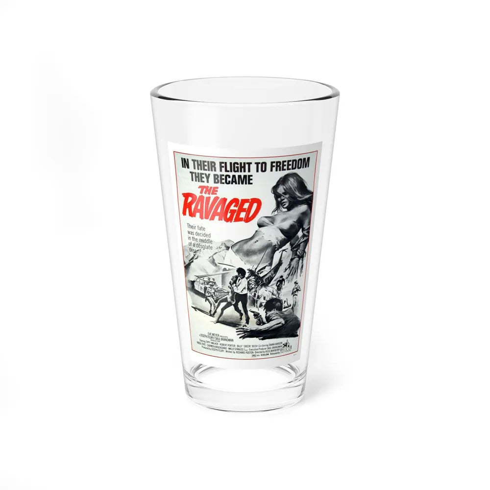 THE RAVAGED 1971 Movie Poster - Pint Glass 16oz-16oz-Go Mug Yourself