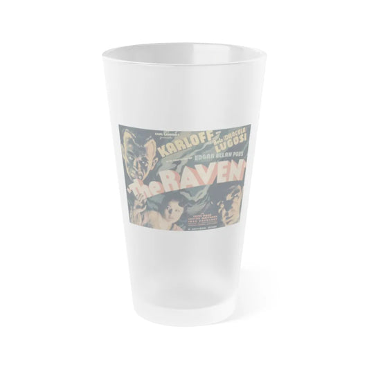 THE RAVEN 1935 Movie Poster - Frosted Pint Glass 16oz-Go Mug Yourself