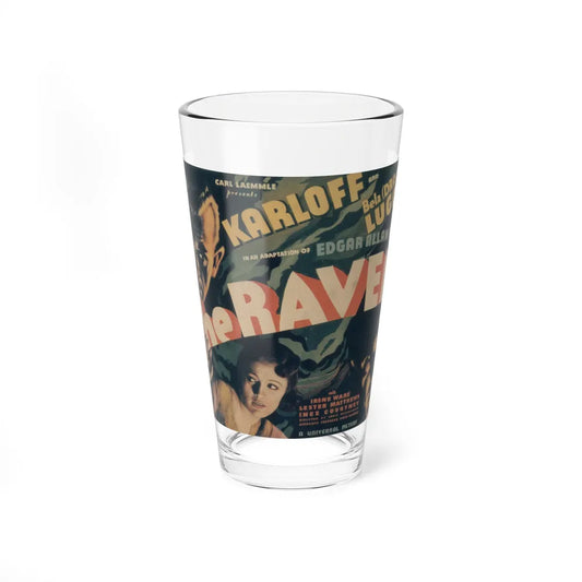 THE RAVEN 1935 Movie Poster - Pint Glass 16oz-16oz-Go Mug Yourself