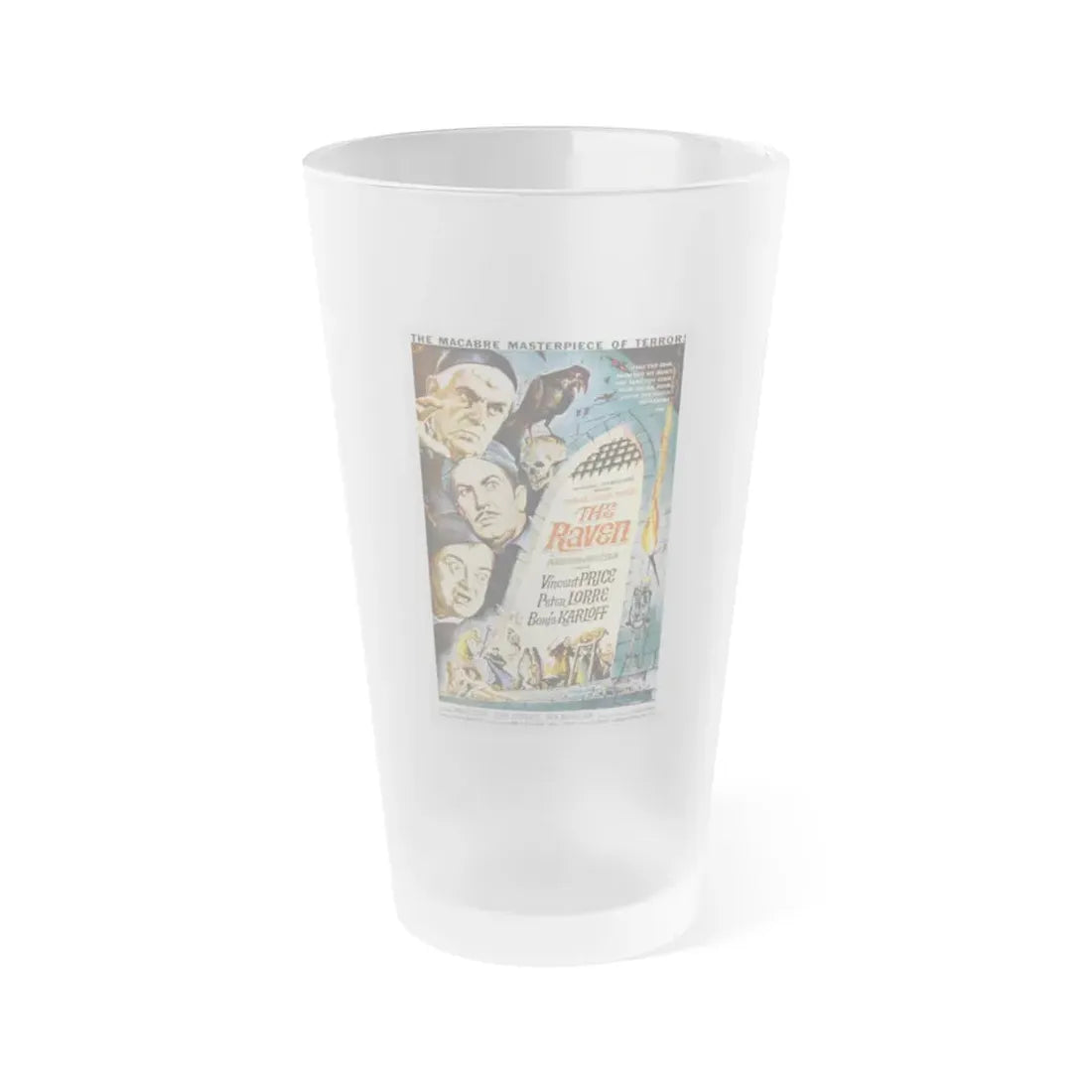 THE RAVEN (3) 1935 Movie Poster - Frosted Pint Glass 16oz Default Title - Go Mug Yourself
