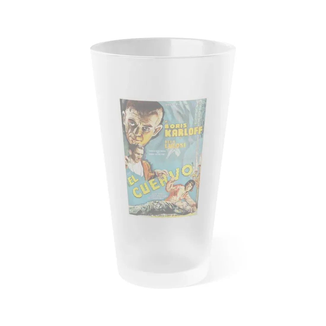THE RAVEN (ARGENTINA) 1935 Movie Poster - Frosted Pint Glass 16oz Default Title - Go Mug Yourself