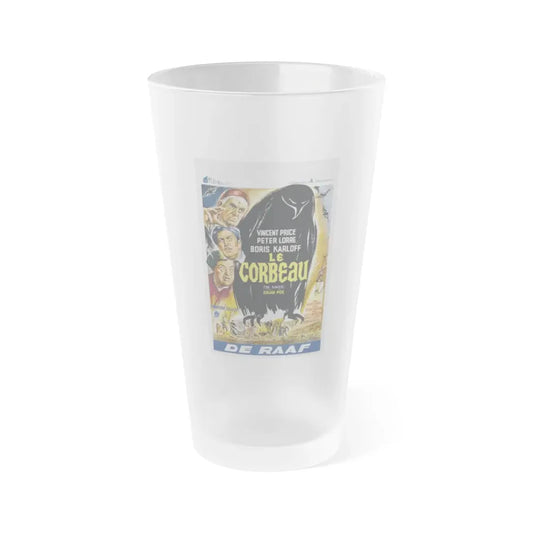 THE RAVEN (BELGIAN) 1963 Movie Poster - Frosted Pint Glass 16oz Default Title - Go Mug Yourself