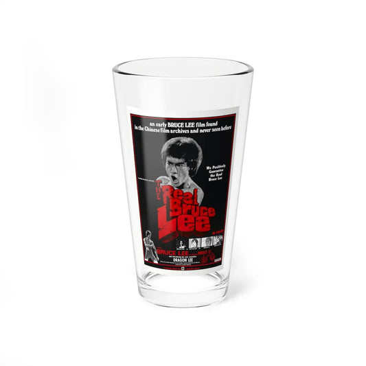 THE REAL BRUCE LEE 1977 Movie Poster - Pint Glass 16oz-16oz-Go Mug Yourself