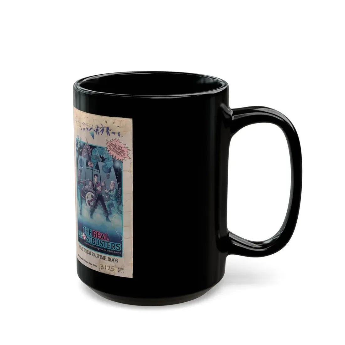 THE REAL GHOSTBUSTERS PLAY THEM RAGTIME BOOS (VHS COVER) - Black Coffee Mug - Go Mug Yourself