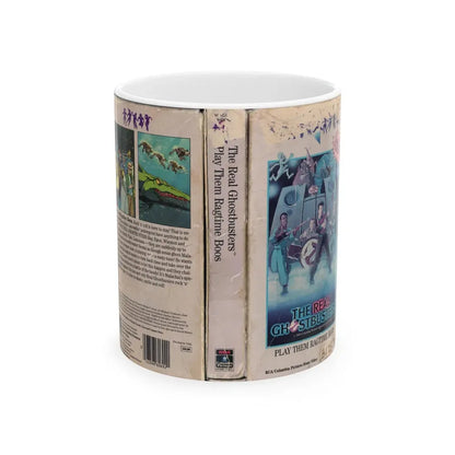 THE REAL GHOSTBUSTERS PLAY THEM RAGTIME BOOS (VHS COVER) - White Coffee Mug 11oz - Go Mug Yourself