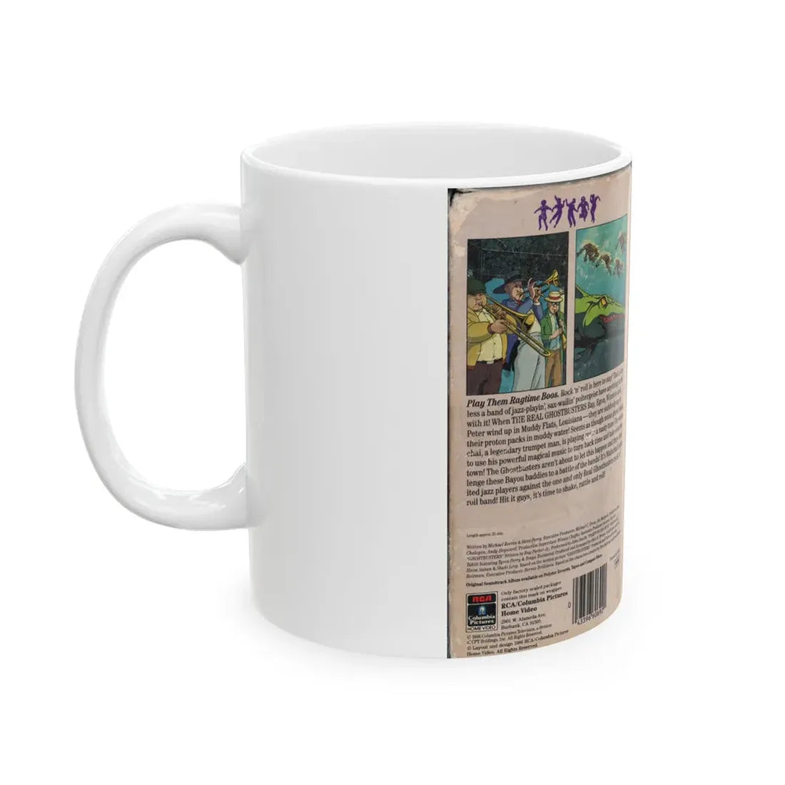 THE REAL GHOSTBUSTERS PLAY THEM RAGTIME BOOS (VHS COVER) - White Coffee Mug - Go Mug Yourself