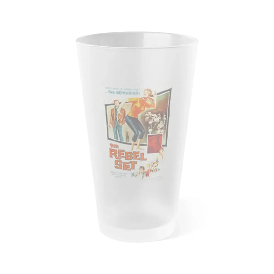 THE REBEL SET 1959 Movie Poster - Frosted Pint Glass 16oz Default Title - Go Mug Yourself