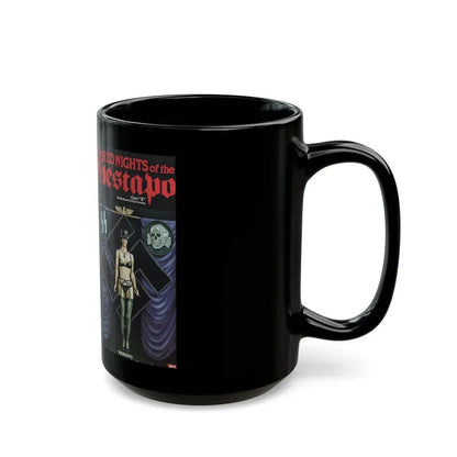 THE RED NIGHTS OF THE GESTAPO (VHS COVER) - Black Coffee Mug - Go Mug Yourself
