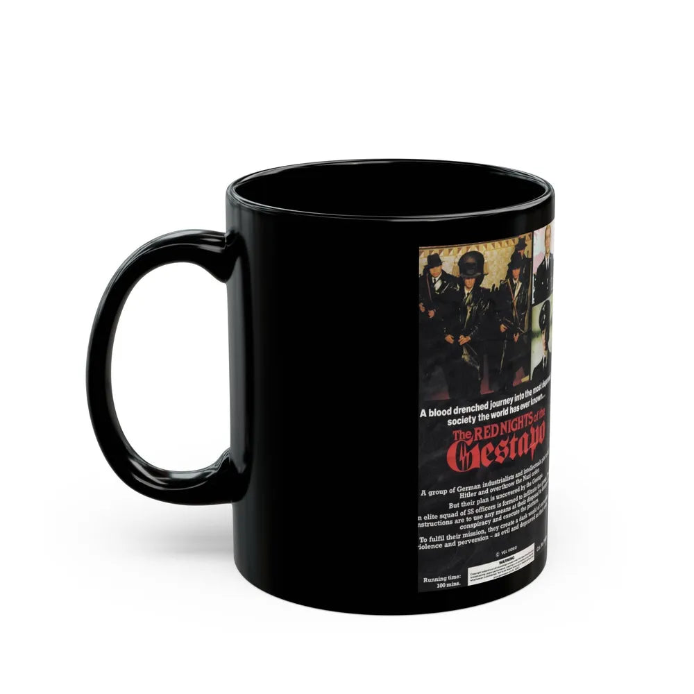 THE RED NIGHTS OF THE GESTAPO (VHS COVER) - Black Coffee Mug-Go Mug Yourself