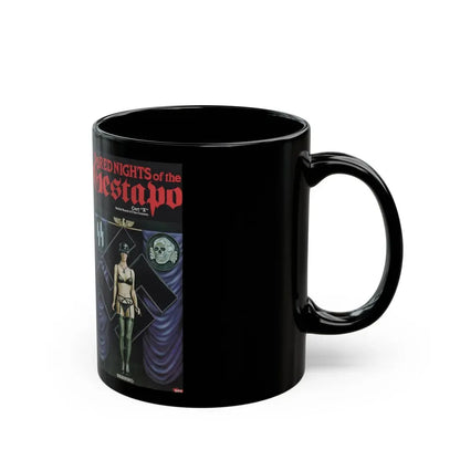 THE RED NIGHTS OF THE GESTAPO (VHS COVER) - Black Coffee Mug - Go Mug Yourself