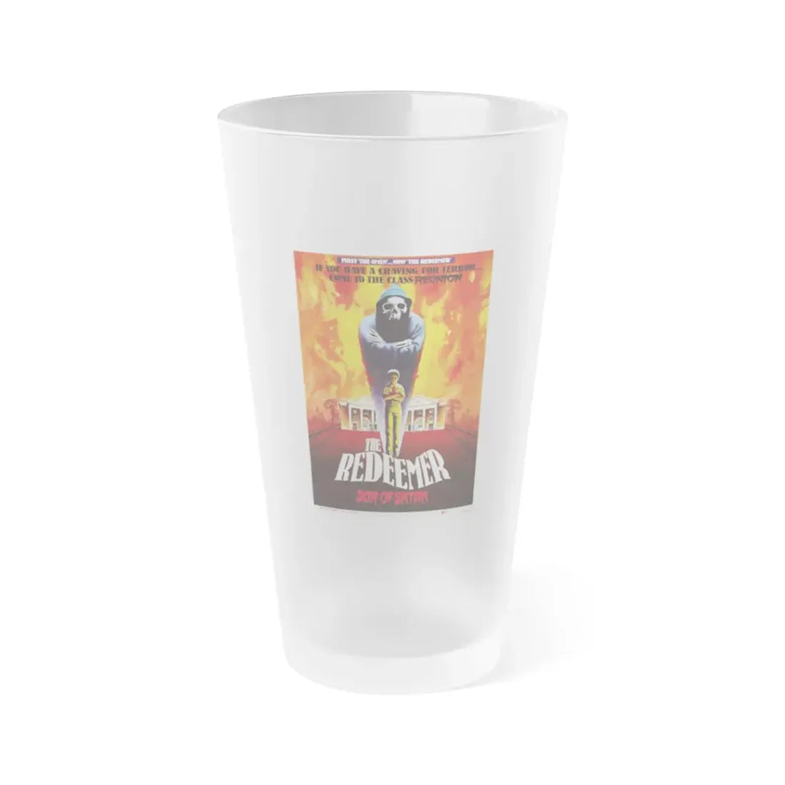 THE REDEEMER 1965 Movie Poster - Frosted Pint Glass 16oz Default Title - Go Mug Yourself