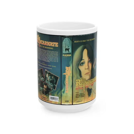 THE REINCARNATE (VHS COVER) - White Coffee Mug 15oz - Go Mug Yourself