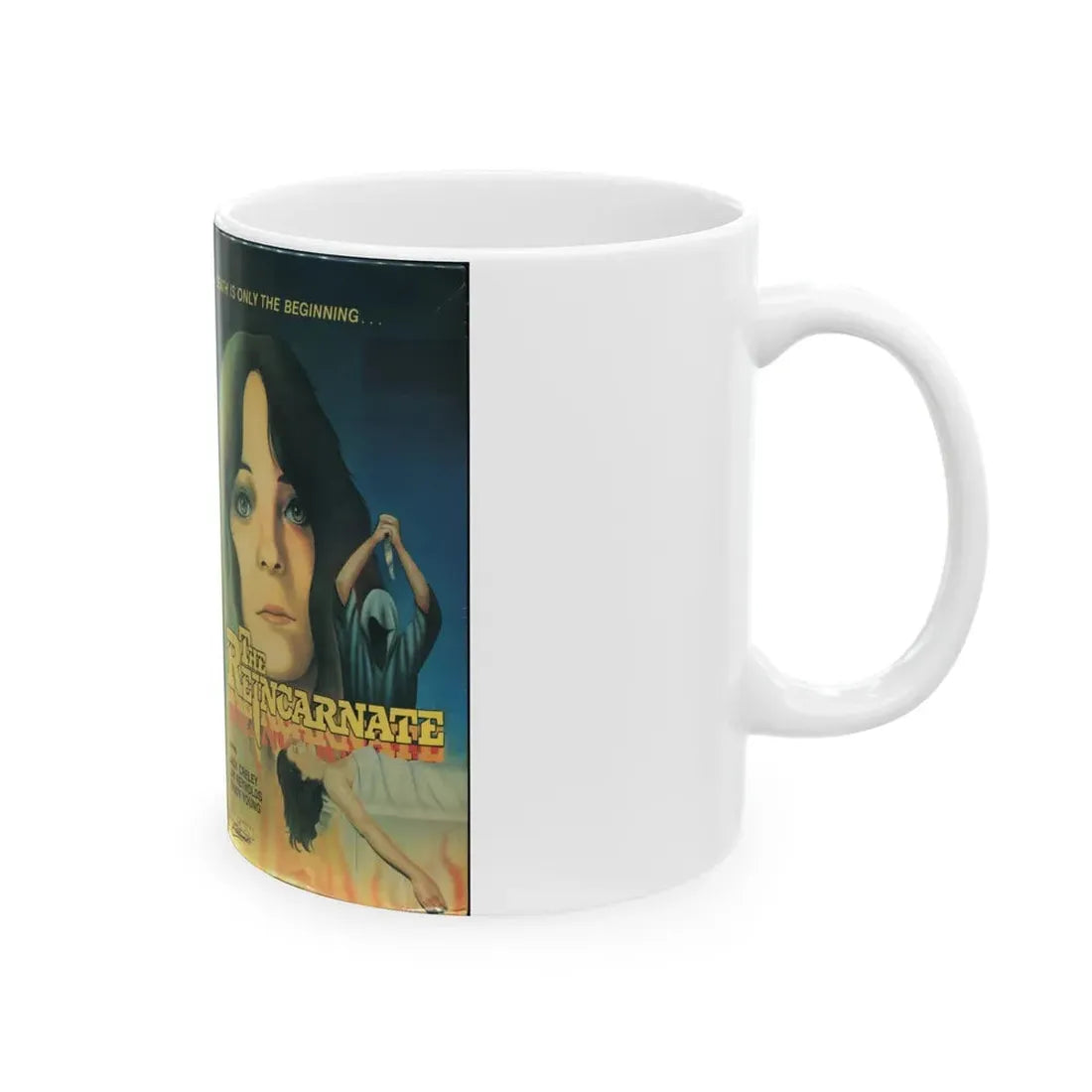 THE REINCARNATE (VHS COVER) - White Coffee Mug - Go Mug Yourself