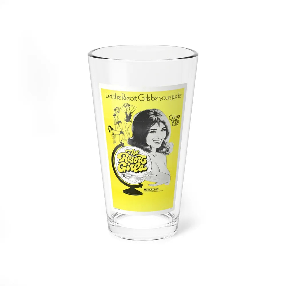 THE RESORT GIRLS 1971 Movie Poster - Pint Glass 16oz-16oz-Go Mug Yourself