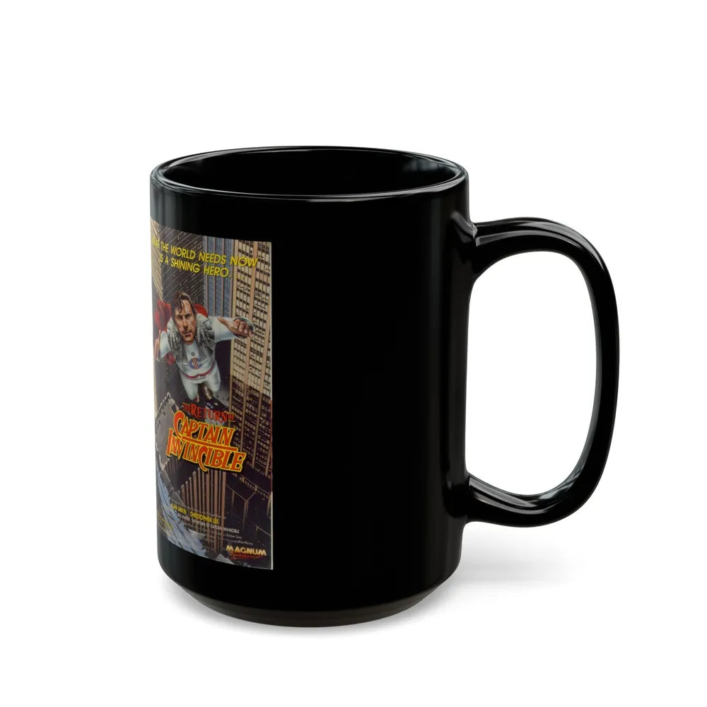 THE RETURN OF CAPTAIN INVINCIBLE (VHS COVER) - Black Coffee Mug-Go Mug Yourself