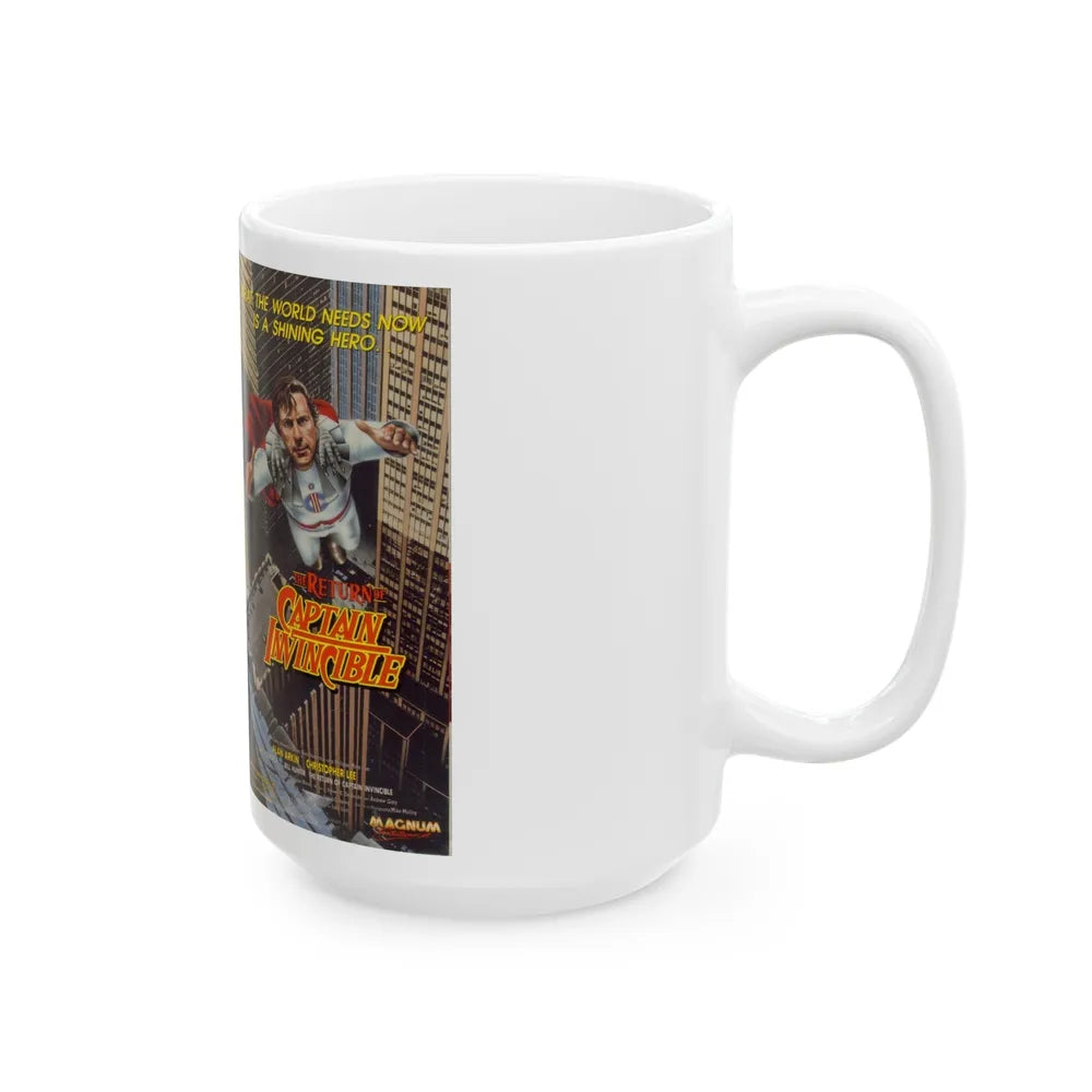 THE RETURN OF CAPTAIN INVINCIBLE (VHS COVER) - White Coffee Mug-Go Mug Yourself