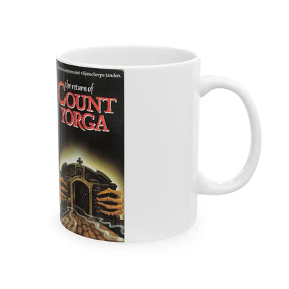 THE RETURN OF COUNT YORGA VAMPIRES (VHS COVER) - White Coffee Mug - Go Mug Yourself