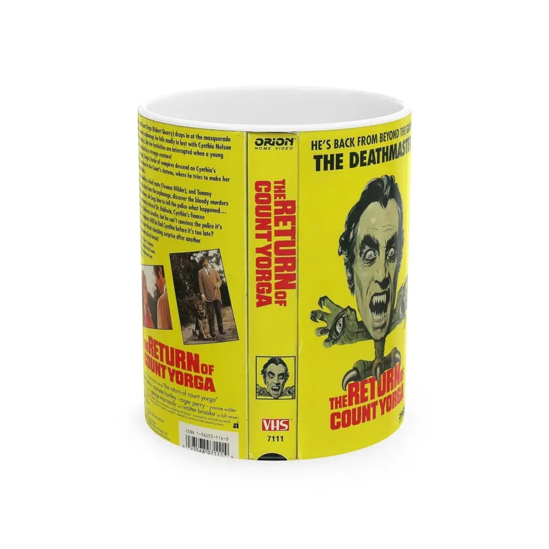 THE RETURN OF COUNT YORGA (VHS COVER) - White Coffee Mug 11oz - Go Mug Yourself