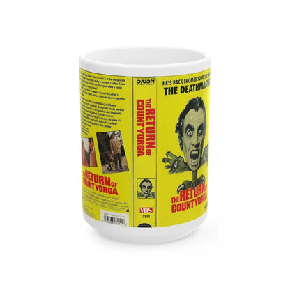 THE RETURN OF COUNT YORGA (VHS COVER) - White Coffee Mug-15oz-Go Mug Yourself