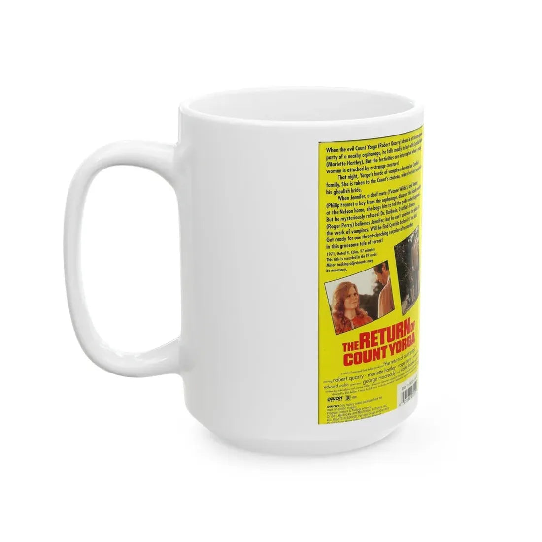 THE RETURN OF COUNT YORGA (VHS COVER) - White Coffee Mug - Go Mug Yourself