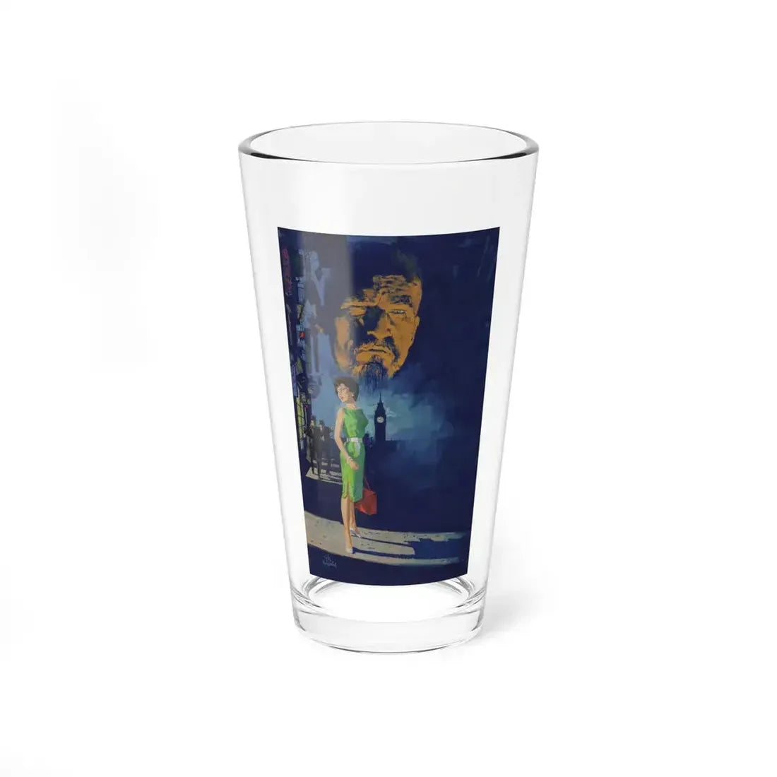 The Return of Dr. Fu-Manchu, paperback cover, 1961 - Pint Glass 16oz 16oz - Go Mug Yourself