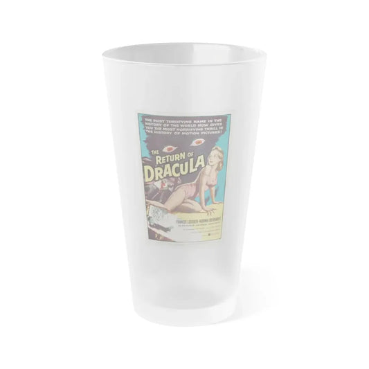 THE RETURN OF DRACULA 1958 Movie Poster - Frosted Pint Glass 16oz Default Title - Go Mug Yourself