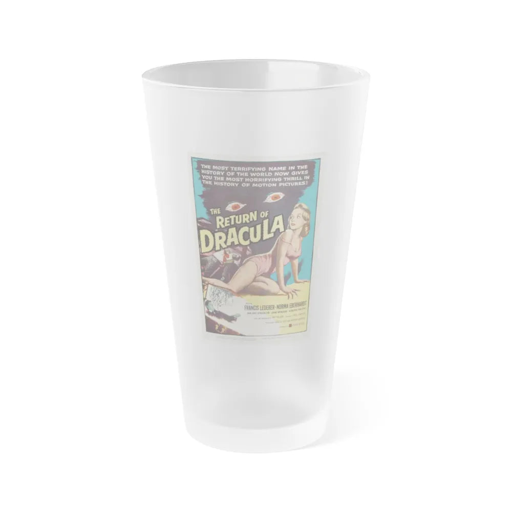 THE RETURN OF DRACULA 1958 Movie Poster - Frosted Pint Glass 16oz-Go Mug Yourself