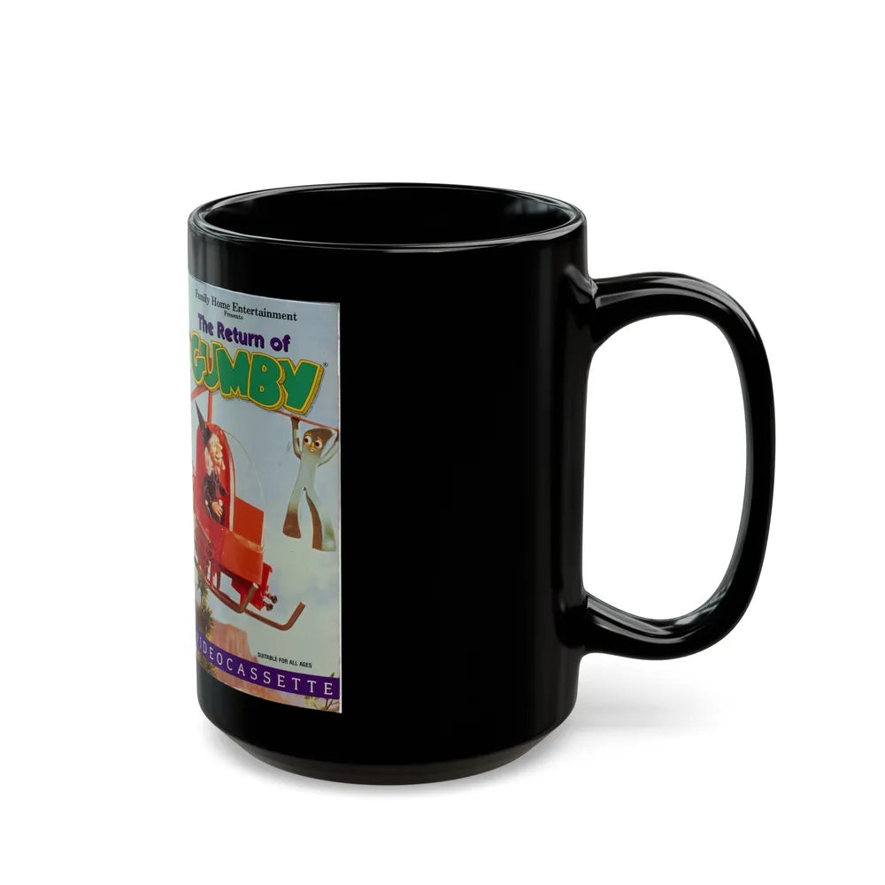 THE RETURN OF GUMBY (VHS COVER) - Black Coffee Mug-Go Mug Yourself