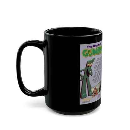 THE RETURN OF GUMBY (VHS COVER) - Black Coffee Mug-Go Mug Yourself