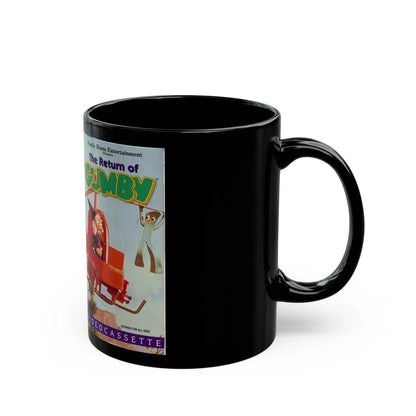 THE RETURN OF GUMBY (VHS COVER) - Black Coffee Mug-Go Mug Yourself