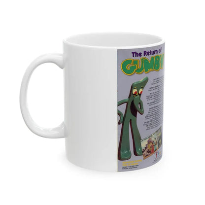 THE RETURN OF GUMBY (VHS COVER) - White Coffee Mug - Go Mug Yourself