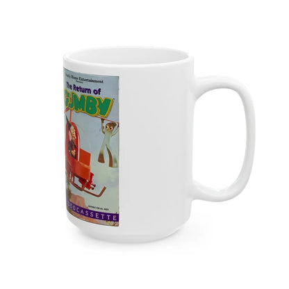 THE RETURN OF GUMBY (VHS COVER) - White Coffee Mug-Go Mug Yourself