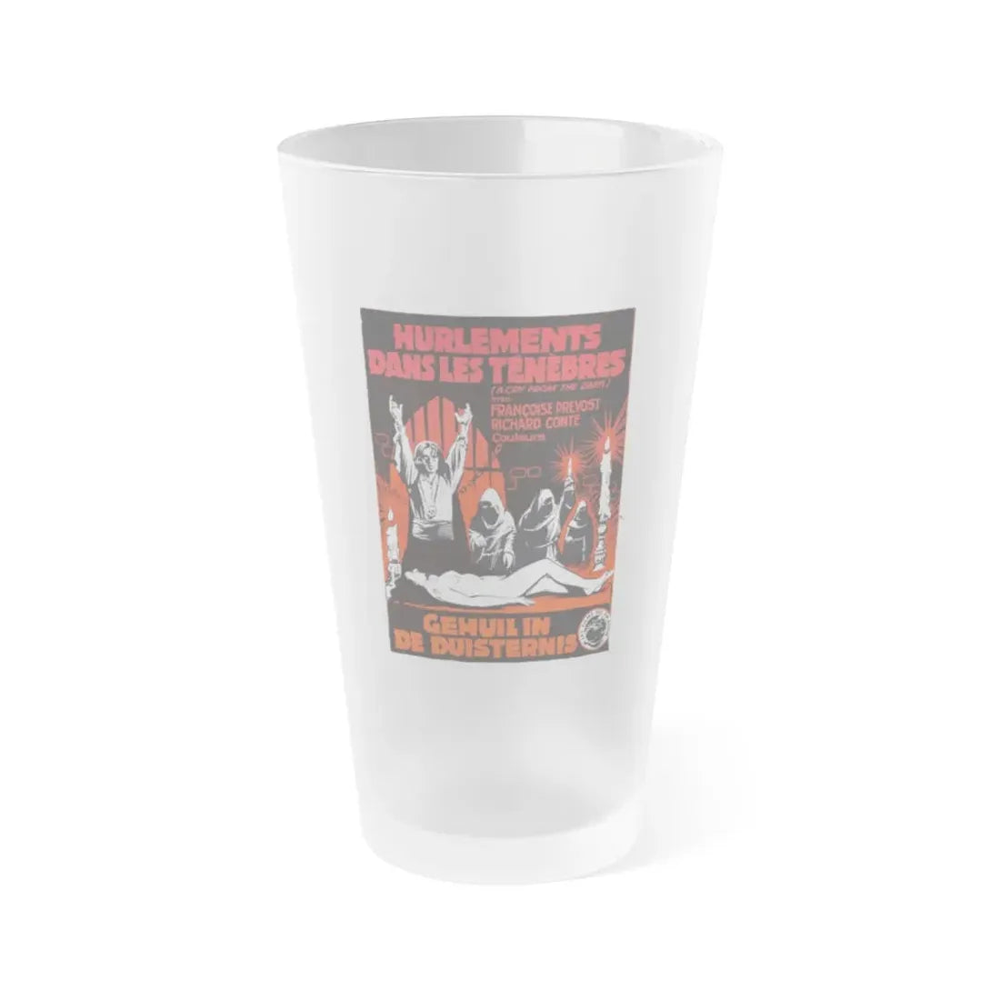 THE RETURN OF THE EXORCIST (BELGIAN) 1975 Movie Poster - Frosted Pint Glass 16oz Default Title - Go Mug Yourself