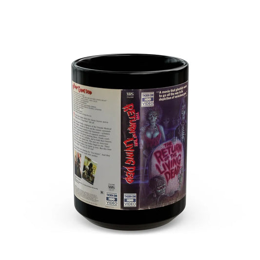 THE RETURN OF THE LIVING DEAD (VHS COVER) - Black Coffee Mug-15oz-Go Mug Yourself