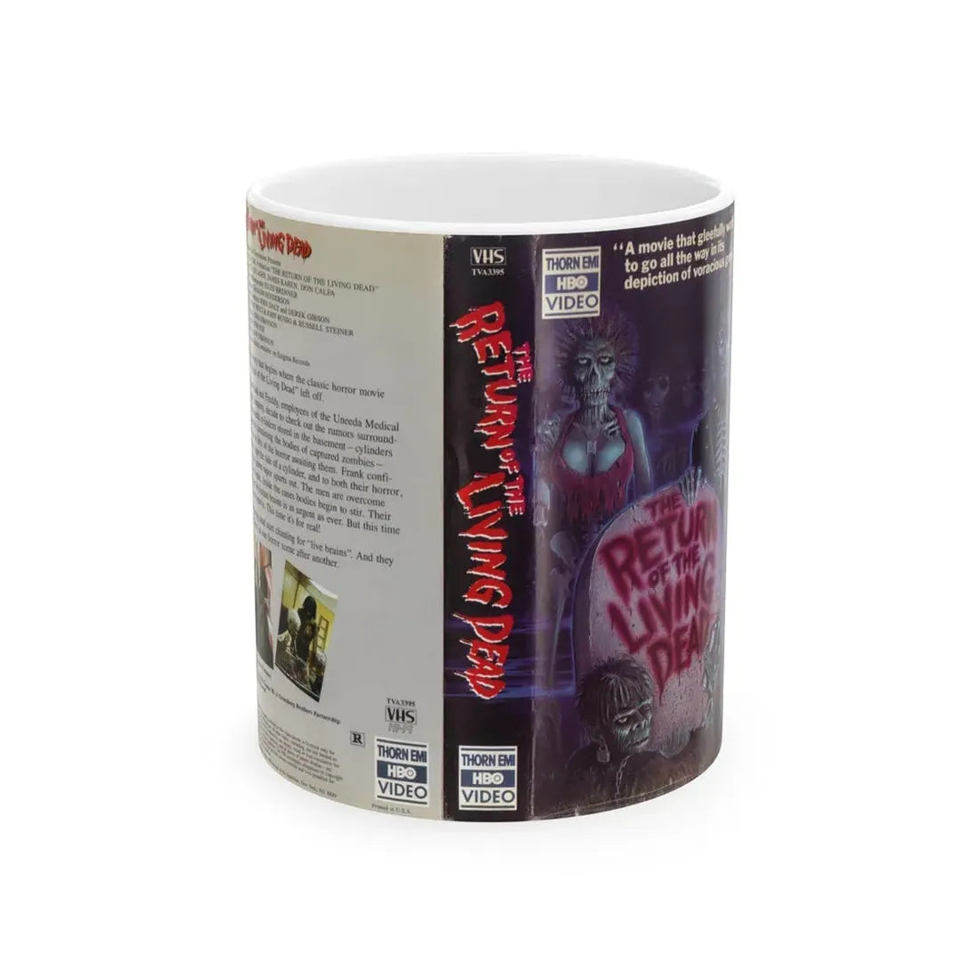THE RETURN OF THE LIVING DEAD (VHS COVER) - White Coffee Mug 11oz - Go Mug Yourself